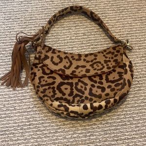 leopard purse with tassel